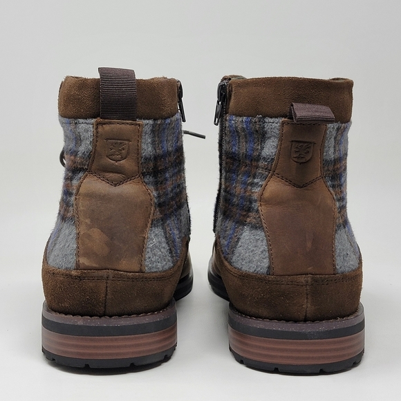 STACY ADAMS Men’s Octavius Cap Toe Inside Zip Boots Brown Size 12 Pre-owned - Picture 5 of 10